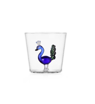 Bicchiere Ichendorf Milano in Vetro TUMBLER PAVONE BLU - TUMBLER PAVONE BLU